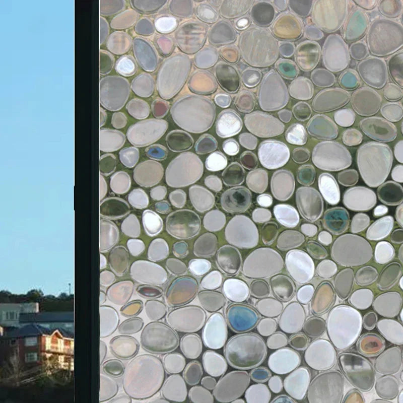 Window Film with 3D Stained Glass Design