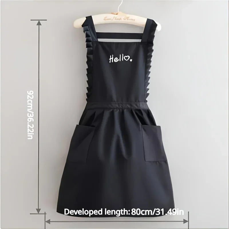 Floral Waterproof Apron for Women - Gardening and Restaurant Use