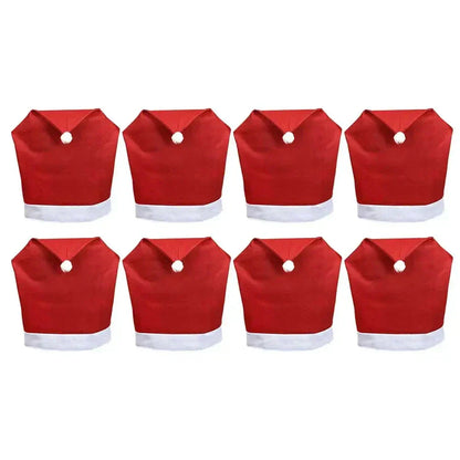 Set of Santa Design Chair Covers for Christmas – Decorative Seat Covers