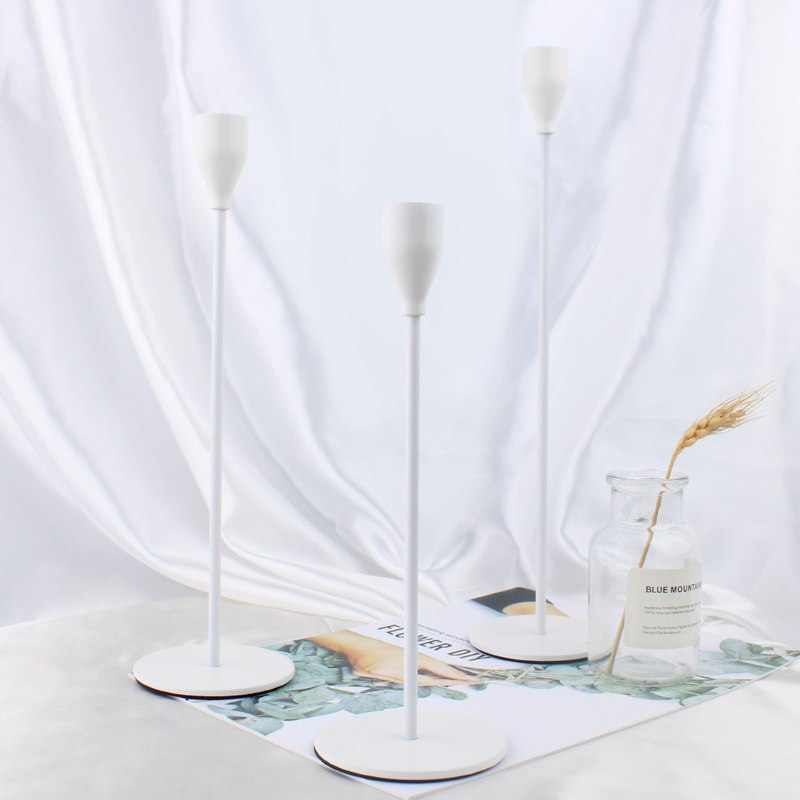 Set of Three Metal Candle Holders