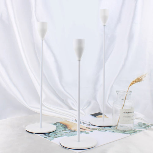 Set of Three Metal Candle Holders