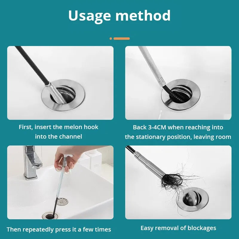 Eco-Friendly Flexible Pipe Cleaning Spiral - 160cm Length