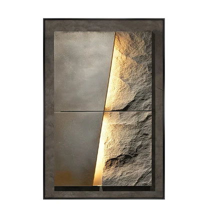 Rock Texture LED Wall Light in Porcelain Finish
