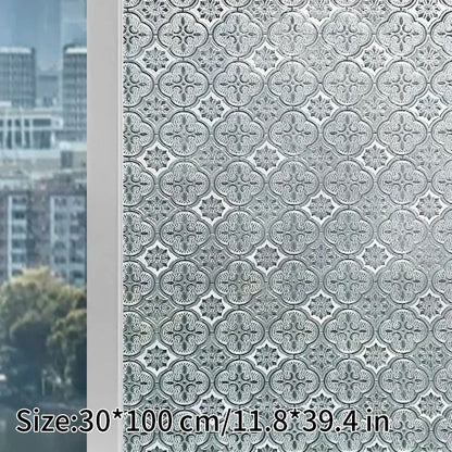 Window Film with 3D Stained Glass Design