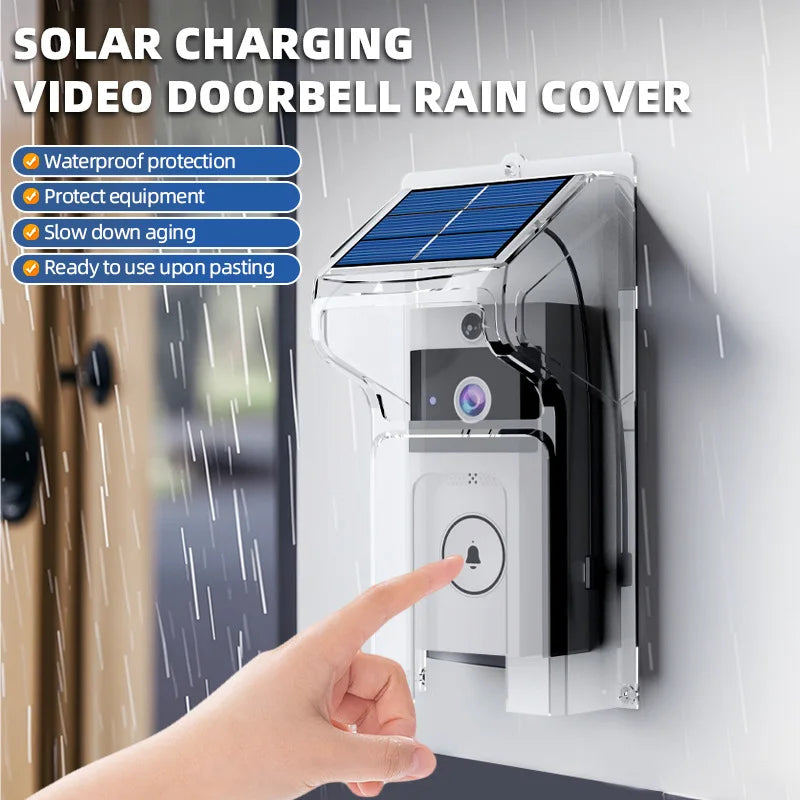 Wireless Solar-Powered Video Doorbell with HD and Night Vision