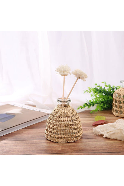 Glass Vases in Rattan Design | Taalita Collection