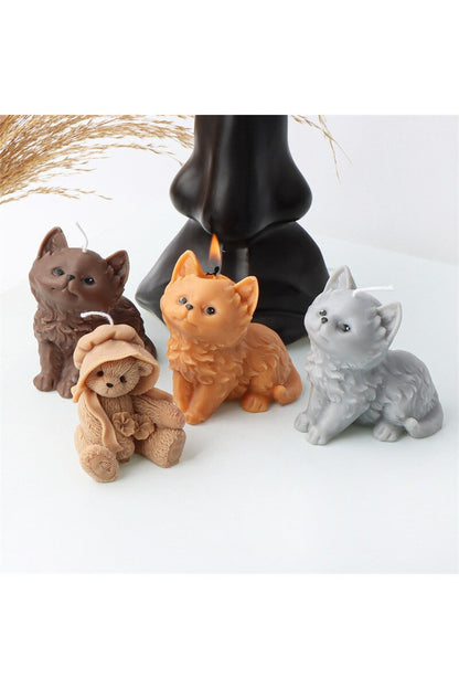 Gypsum Candle Mold in Bear Shape