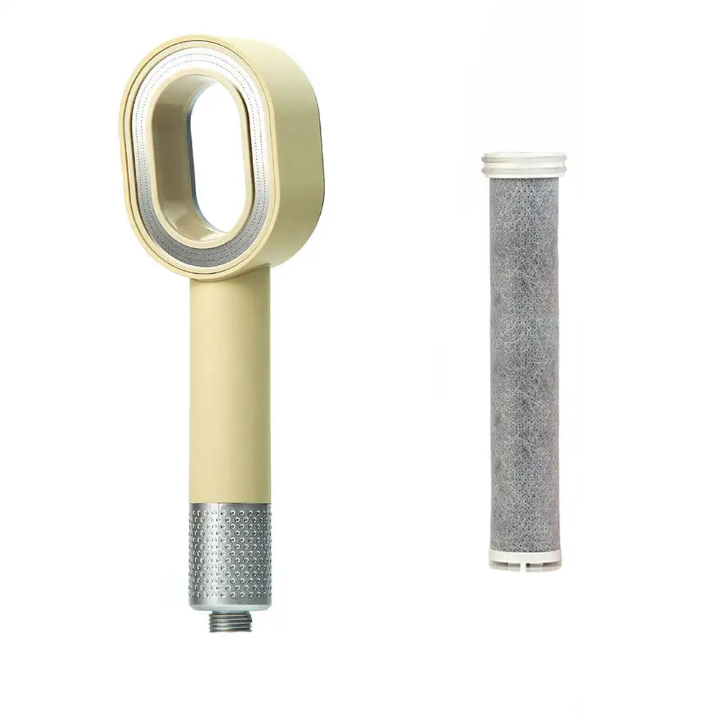 Round Handheld Showerhead with High Pressure and Water-Saving Filter