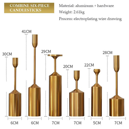 Set of Gold Candlesticks for Elegant Home Decor