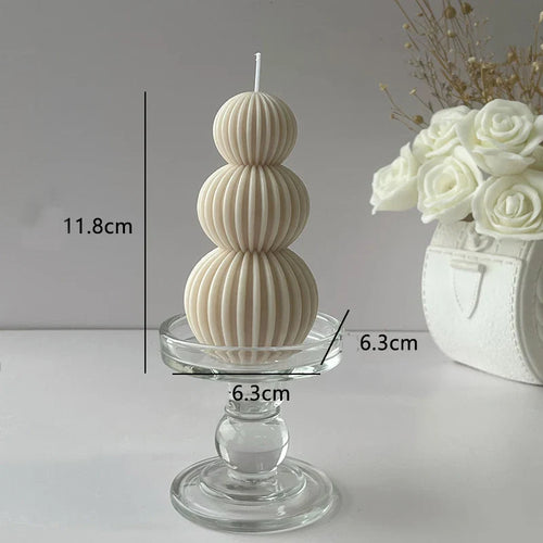 Geometric Candle with Golf Ball Design and Scent