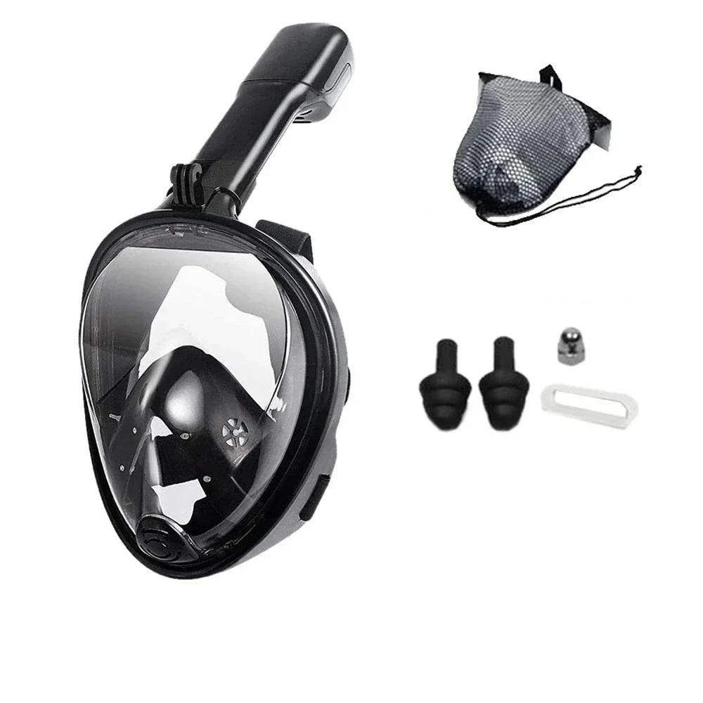 Full Face Snorkel Mask | 180° View | Anti-Fog & Leak-Proof | Kids & Adults