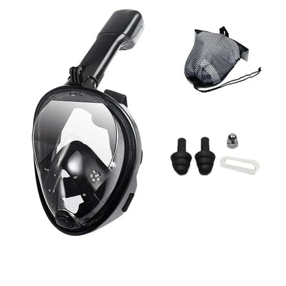 Full Face Snorkel Mask | 180° View | Anti-Fog & Leak-Proof | Kids & Adults