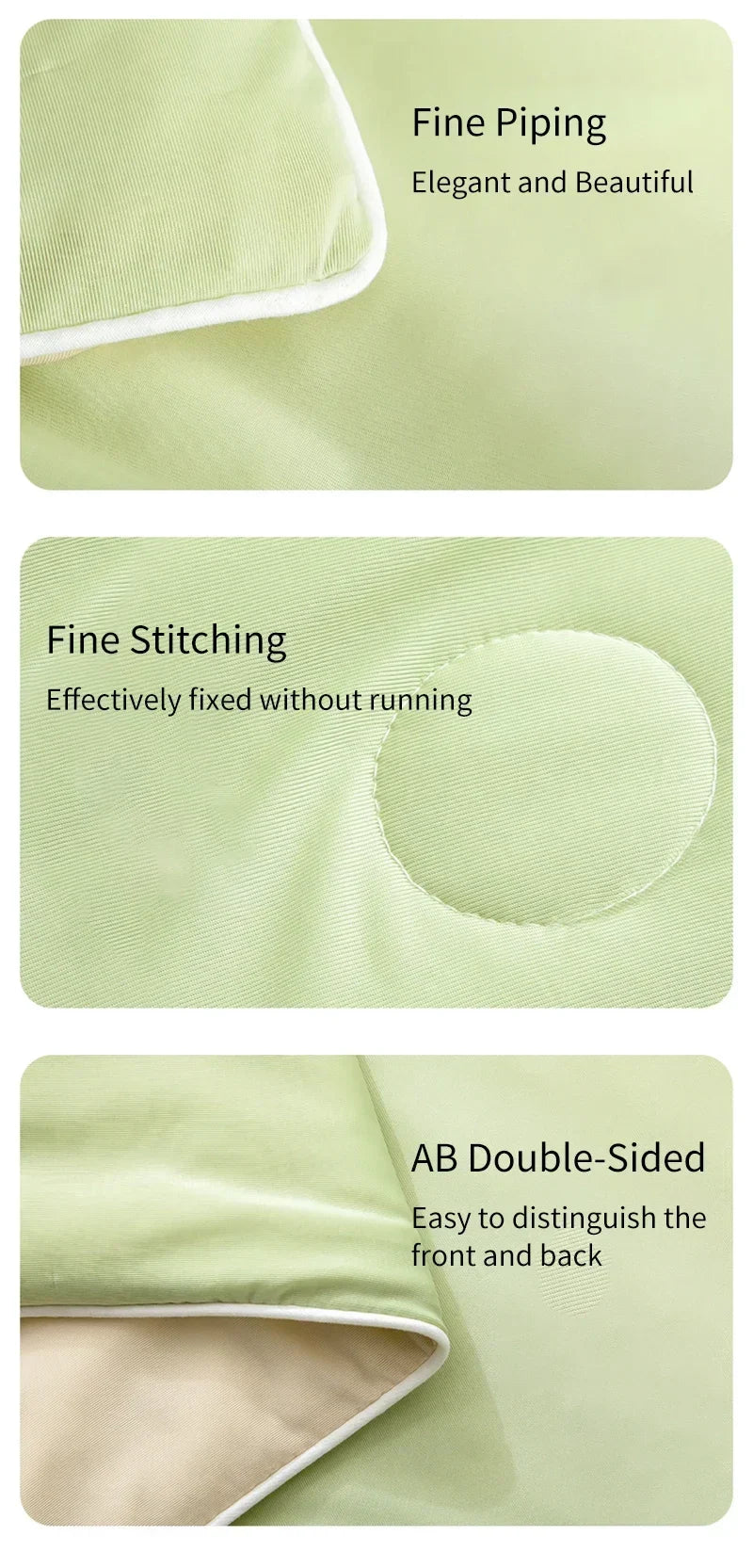 Cooling Blanket for Summer — Lightweight Ice Silk Comforter, Twin/King Size