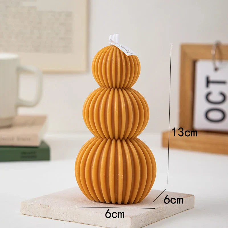 Geometric Candle with Golf Ball Design and Scent