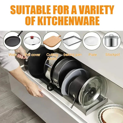 Adjustable and Flexible Pot and Pan Holder | Scratch-Free & Tool-Free