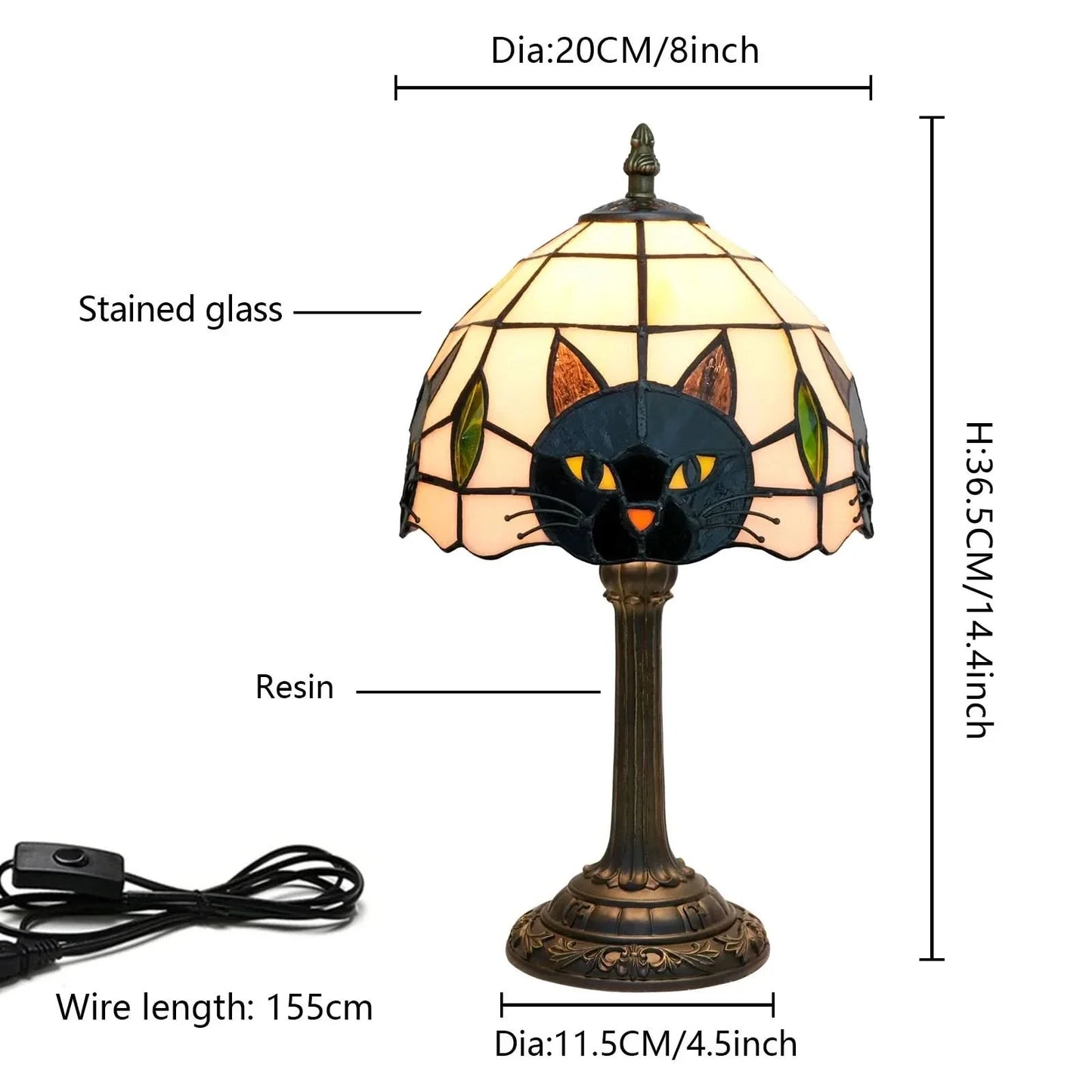 Colorful Glass Mosaic Table Lamp