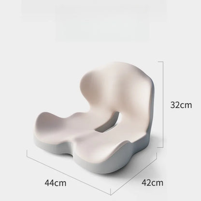 Office and Car Cushion with Back Support – 17.3 x 16.5 x 12.6-Inch Memory Foam