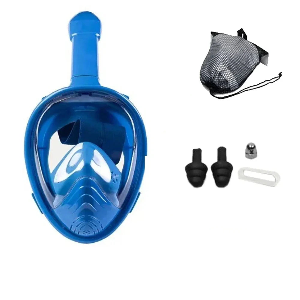 Full Face Snorkel Mask | 180° View | Anti-Fog & Leak-Proof | Kids & Adults