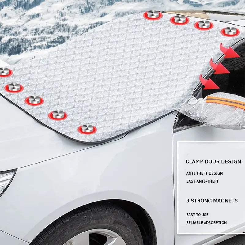 Magnetic FrostGuard Snow Shield for Cars | Windshield Protection for All Seasons