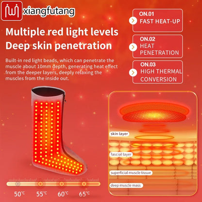 Adjustable Heated Foot Wraps with Vibration and Red Light – 3 Heat Settings, 3 Massage Options, Available as Single or Pair