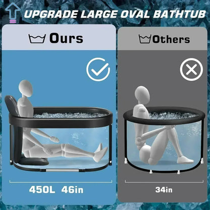 Foldable Cold Plunge Tub for Adults - Portable Ice Bath for Recovery