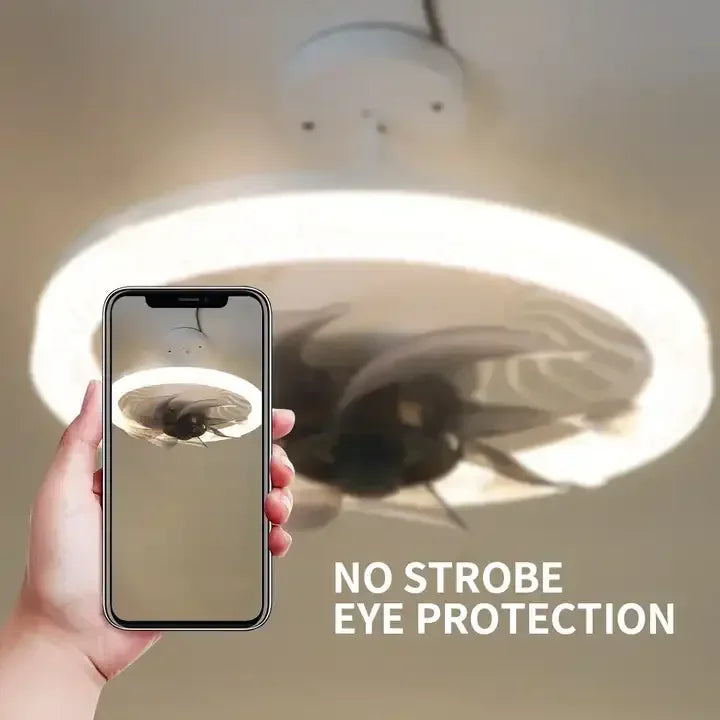 Elegant Fan Lamp with Remote Control - 3-in-1 Noise-Free Design