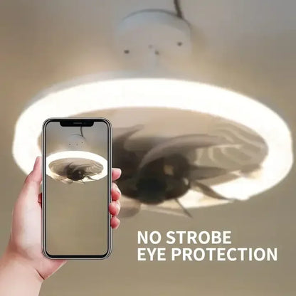 Elegant Fan Lamp with Remote Control - 3-in-1 Noise-Free Design