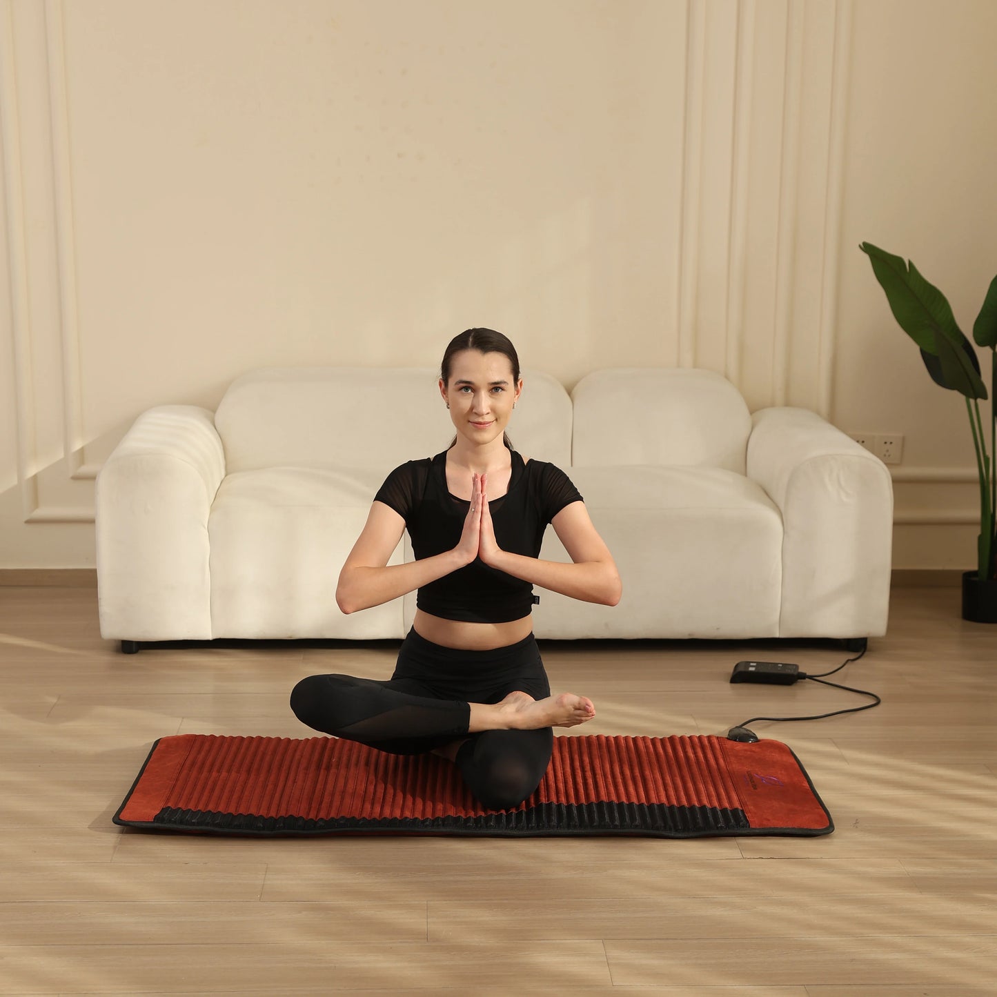 Infrared Heating Mat with PEMF - 20 x 50 in, Amethyst & Tourmaline, 85–159°F, 3–64Hz, 12-Hour Timer