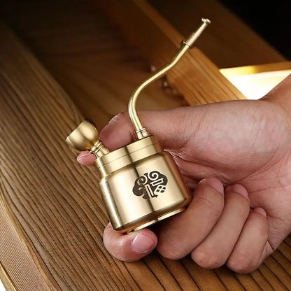 Brass Pipe Incense Burner for Aromatherapy – Artisan Design