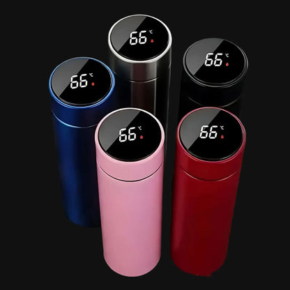 500ml Insulated Water Bottle in Stainless Steel – Temperature Display, Leak-Proof, 24 Hours Hot/Cold