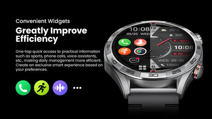 Smartwatch with 1.58" AMOLED Screen, Bluetooth Calling, 100+ Sports Modes & 24-Hour Health Tracking