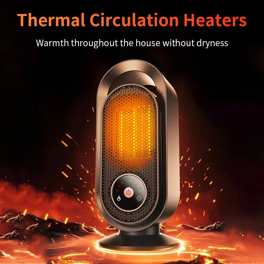 Portable 1000W Desk Fan Heater – Mini Warm Air Blower