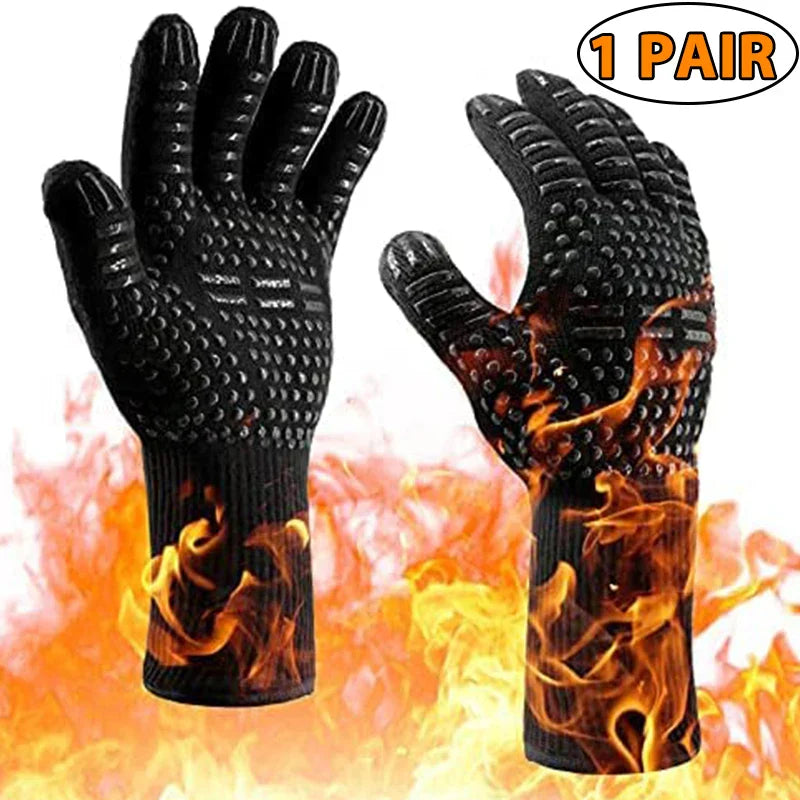 Heat-Resistant Grill Gloves – Non-Slip, Comfortable, Up to 800°C for BBQ, Oven & Outdoor Cooking
