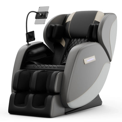 Full Body Massage Chair with Zero Gravity, 6 Rollers, 24 Airbags, Heating for Waist and Legs, Foot Rollers, Bluetooth and Touchscreen