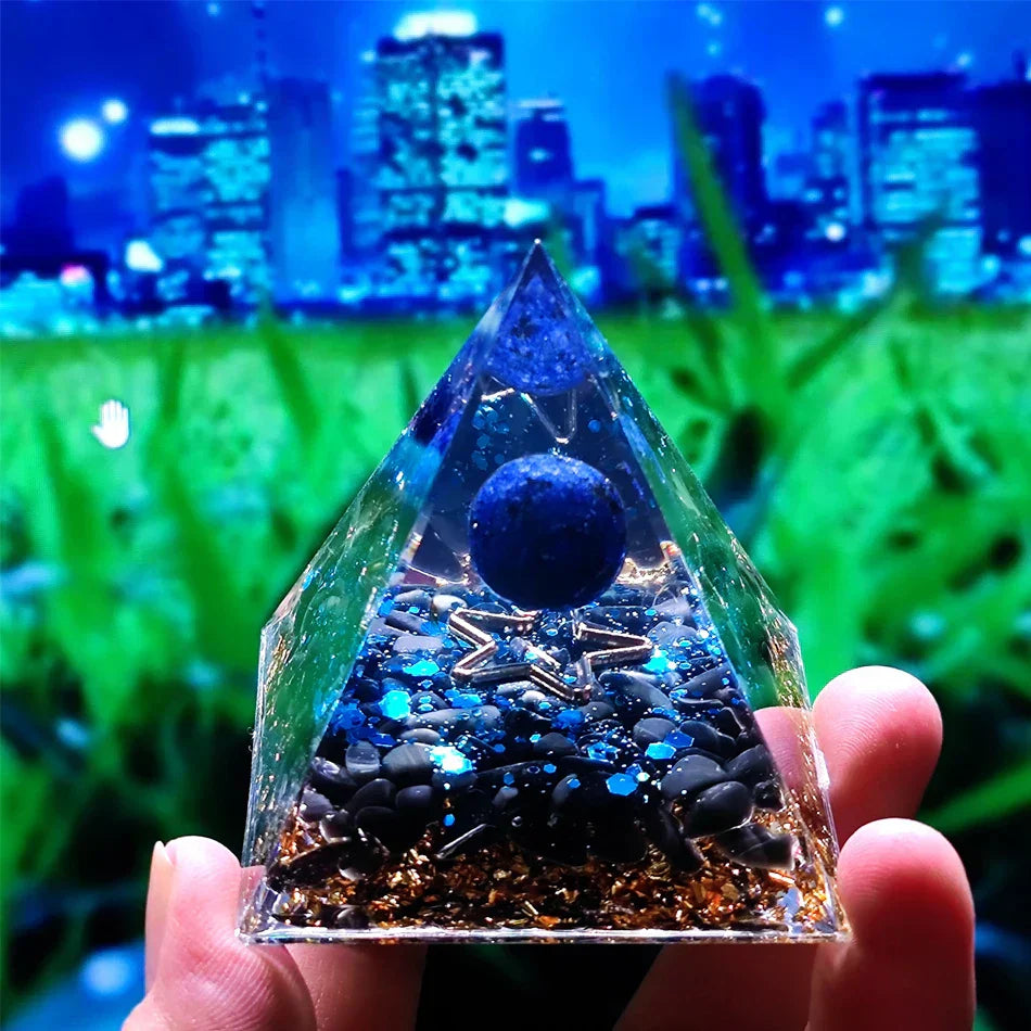 Amethyst Pendulum Orgonite Pyramid – Energy, Protection, Decoration