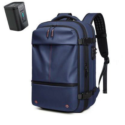 Water-Resistant Travel Backpack with Laptop Slot up to 17.3 inches, Lockable and Compressible with Padded Straps