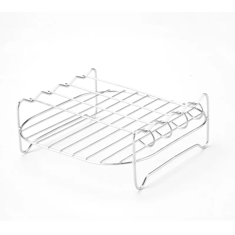 BBQ Grilling Set | Stainless Steel Skewers & Rack | For Grill, Air Fryer & Oven