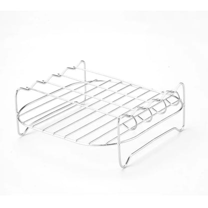 BBQ Grilling Set | Stainless Steel Skewers & Rack | For Grill, Air Fryer & Oven