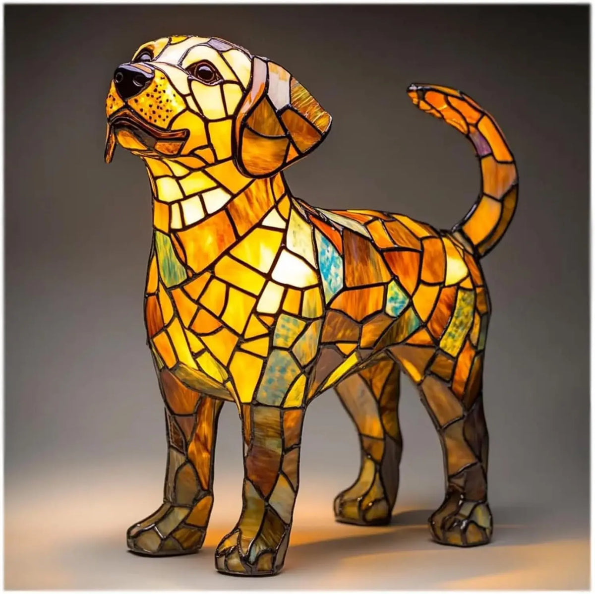 Whimsical Canine Table Lamp – Enchanting Colorful Glow