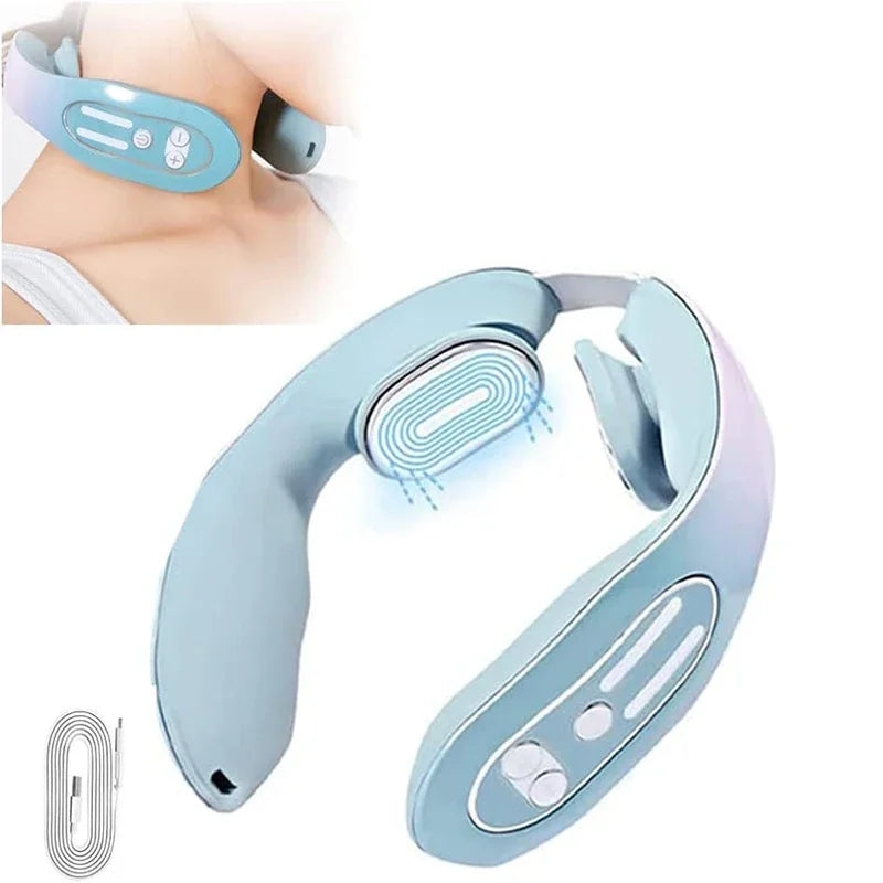 Portable Neck Massager with Heat – 12 Levels of Infrared EMS Therapy