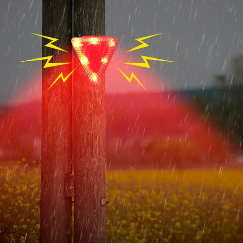 Solar-Powered Alarm Light with Dog Barking Sound