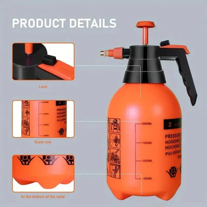 2L Spray Bottle with Adjustable Nozzle – Hand Pump for Garden & Houseplants