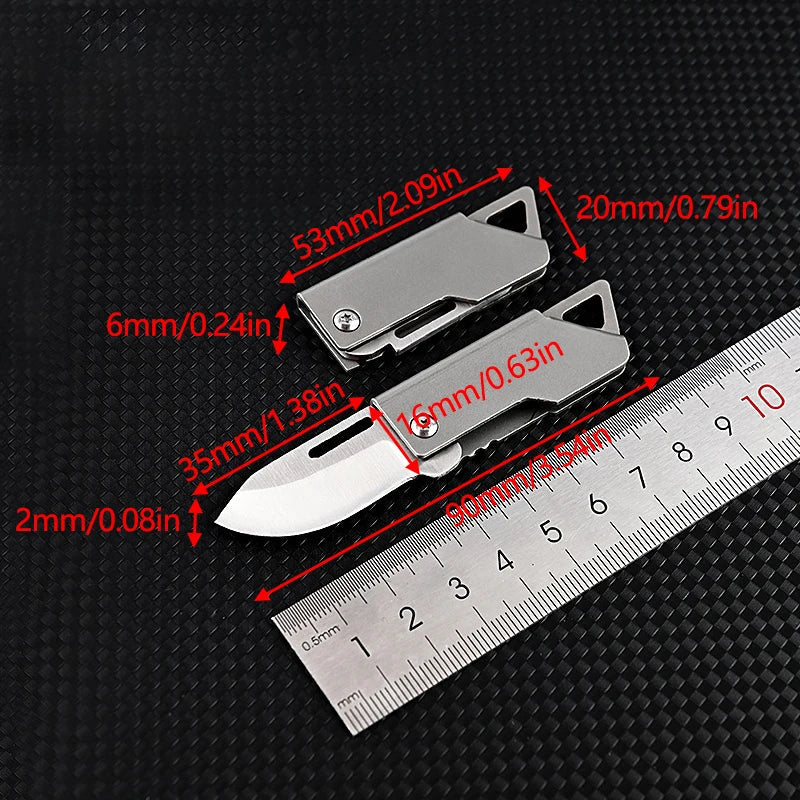 Compact Stainless Steel Folding Knife – Portable EDC for Camping and Survival