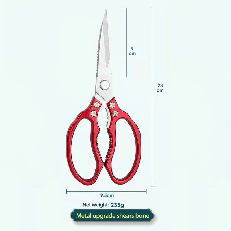 Japanese Stainless Steel Kitchen Scissors for Culinary Tasks