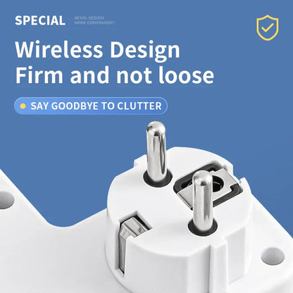 Multi-Port Power Socket with USB Type-C and Surge Protection