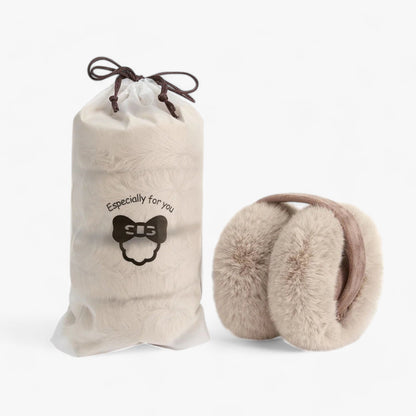 Adjustable Faux Fur Headband – Winter Plush Ear Protectors for Warmth and Style