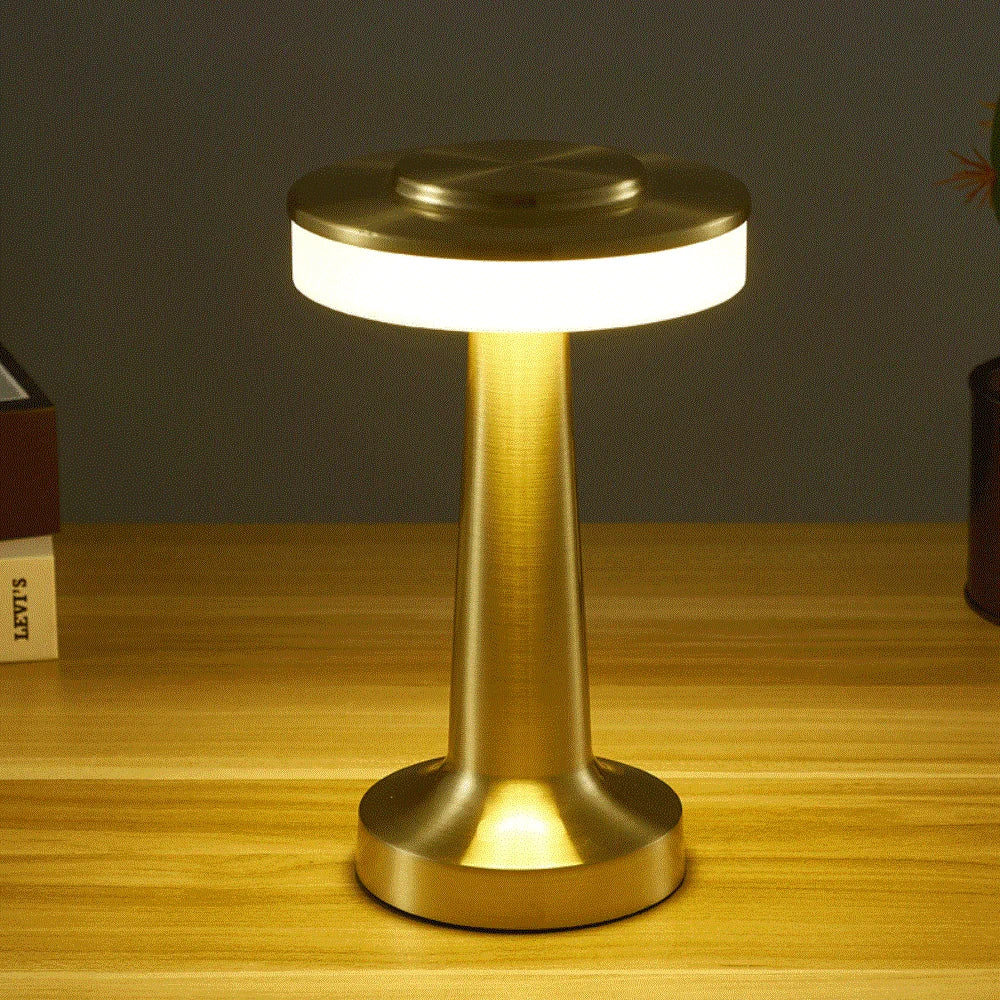 Wireless LED Table Lamp with Touch Dimming Feature | Retro Style