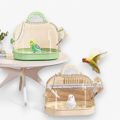 Lightweight Pet Carry Cage for Small Animals and Birds