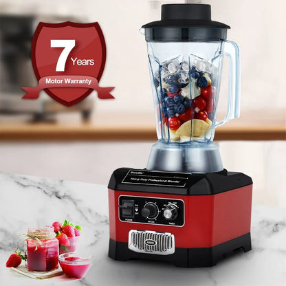 2200W Countertop Blender with 2L Jar, 6-Blade System, Timer, Silent Operation