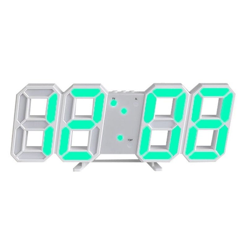 Dimmable Digital Display 3D Wall Clock with LED Lights